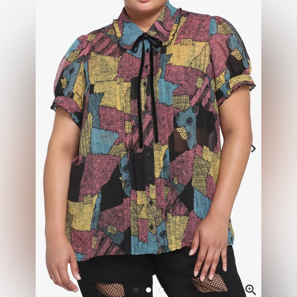 NWOT Nightmare Before Christmas Sally Sheer
Button Up Plus Size Disney Hot Topic